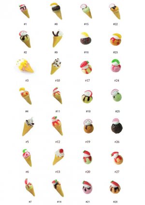 100 Cute Tiny Ice Cream Cone And Scoop Craft Art Clay#6