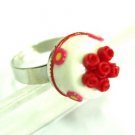 MINI CAKE RING,ADJUSTABLE HANDMADE ARTS CLAY JEWELRY