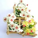 Set of 3 pieces Orchid Doll house Clay Minatures#26