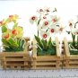 Set of 3 pieces Orchid Doll house Clay Minatures#26