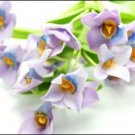 Set of 6 Stems Purple Orchid Dolhouse Miniatures#39