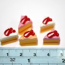 Set of 5 pieces Sliced Cake Doll house Miniature NBR4