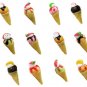 Set of 12 pcs Ice cream cone Doll house Miniature NBR8