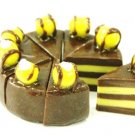 8 CAKE SLICED  HANDMADE CLAY DOLLHOUSE MINIATURE NBR114
