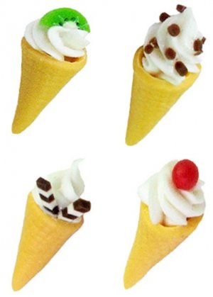 24pieces Ice Cream Cone Miniatures NBR 97