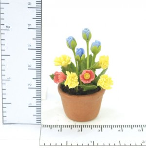 Mixed florals In Pot  Doll house Miniature NBR28