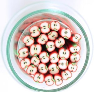 2 Apple Canes Dolls House Mini Nail Art-#86