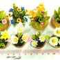 Dollhouse Miniature-8Pieces Clay Flower In Pot NBR 76