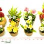 Dollhouse Miniature-8 Pieces Clay Flower In Pot NBR74