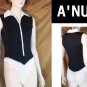 Bodysuit by A'Nue - Black wWhite - Sleeveless -  Retail $89.99 - YOUR PRICE $19.99 - Small