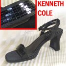 Kenneth Cole Embellished Black Sandals Pumps - Retail $99 - YOUR PRICE $12.99 - sz 9.5