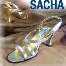 Brilliant Gold Sandals Pumps by Sacha of London - Retail  $89 - YOUR PRICE $12.99 - 10AA
