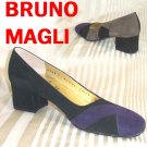 Bruno Magli Grape Black Brown Suede Pumps - Retail $299 - YOUR PRICE $44.99 - 7 AAAA