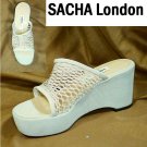 Sacha London Clog Wedge Slides Pumps - Bone - Retail $109 - YOUR PRICE $17.99 - 6 B