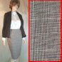 Wool-Linen Plaid Exec Skirt in Brown by Tracy-Allard - Retail $185 - YOUR PRICE $19.99 - sz 8