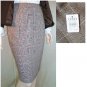 Wool-Linen Plaid Exec Skirt in Brown by Tracy-Allard - Retail $185 - YOUR PRICE $19.99 - sz 8