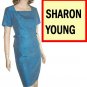 Sharon Young Ocean Blue Mod Suit - Satiny - $24.99 - Retail $158 - sz 10