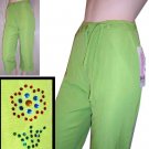 David Albow Lime Capris pants wRhinstone accent - $16.99 - Retail $130 - sz 6