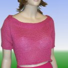 Nara Maglie Italian Crop Sweater * Sexy Wide Neck * x-large * $25.99 - Retail $159