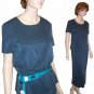 CYNTHIA MAX * Lake Blue Tweed 2-pc Maxi Dress * sz S * YOUR PRICE $19.99 * Retail $140