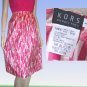 Italian Silk Full Skirt by Michael Kors in White & Red * YOUR PRICE $19.99 * sz 6 - Ret'l $198