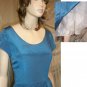 Vintage Custom Rib Taffeta Crinoline Gown UNWORN * Blue * Small