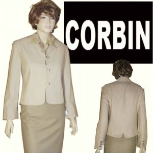 MSRP $305 - sz 8 Beige Blazer by Corbin Collection - YOUR PRICE $29.99