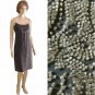 MSRP $192 SILK VELVET Slip Dress sz 6 by Phoebe - Black-Taupe