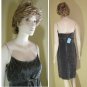 MSRP $192 SILK VELVET Slip Dress sz 6 by Phoebe - Black-Taupe