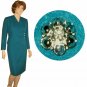 Formal Suit wRhinestone Buttons by Henry Lee - Turquoise - sz 10
