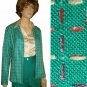 ANN MAY - SILK Tweed Blazer MSRP $265 - Emerald Green - sz S