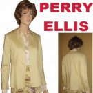 PERRY ELLIS Muted Yellow Blazer - RETAIL $168 - sz 8 Stretch Cotton