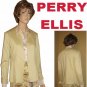 PERRY ELLIS Muted Yellow Blazer - RETAIL $168 - sz 8 Stretch Cotton