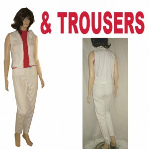 TROUSERS by Morrissey - Pants & Blouse-Vest - Retail $260 - sz 4 - white
