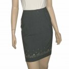CYNTHIA STEFFE sz 6 Skirt - Embroidered Stretch Wool MSRP $138