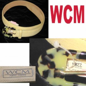 WCM New York - Belt wFaux Tortoise Buckle - Retail $62 - waist 25-29