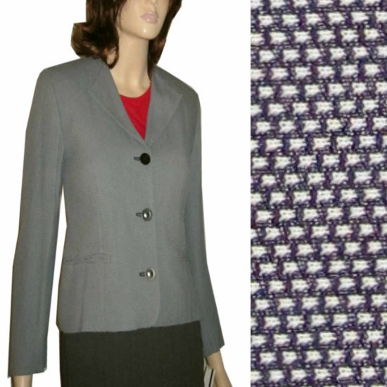 OLSEN COLLECTION Germany Tweedy Gray Blazer - Retail $320 - sz 4 - Your Price $44.99