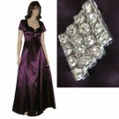 '70s Satin Formal Designer Gown - UNWORN wTags - Burgundy - sz S-M