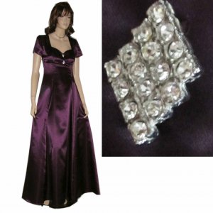 '70s Satin Formal Designer Gown - UNWORN wTags - Burgundy - sz S-M