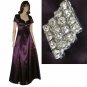 '70s Satin Formal Designer Gown - UNWORN wTags - Burgundy - sz S-M