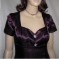 '70s Satin Formal Designer Gown - UNWORN wTags - Burgundy - sz S-M