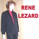 sz M/L - Rene Lezard Black Wool Zip Jacket - $59.99 - MSRP $500