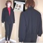 sz M/L - Rene Lezard Black Wool Zip Jacket - $59.99 - MSRP $500