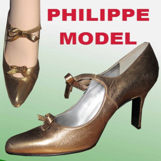 PILIPPE MODEL Paris Couture Pumps 10B Gold - Your Price $59.99 - Retail $375