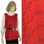 Red Cable Knit Tunic Sweater Shell by Dana B & Karen - size M - Retail $118
