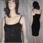 Wool Sweater Dress - Black - Beaded by Chetta B - sz large - Retail $225