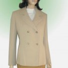sz 8 ANNE KLEIN Double-Breasted Blazer in Buff $38.99 - Retail $375