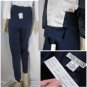 Military Flap-Front Stretch Cotton Pants - sz 8 - Navy by Irene Allison