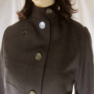 sz 14 JON TAGIA Funnel Neck Brown Wool Bomber Jacket $65.99 - MSRP $526