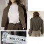 sz 14 JON TAGIA Funnel Neck Brown Wool Bomber Jacket $65.99 - MSRP $526